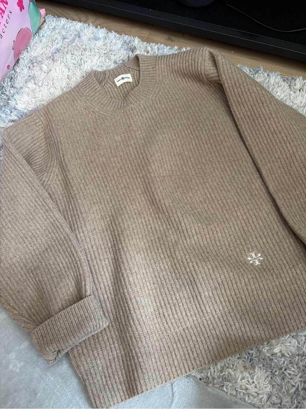 Tory Burch Women’s Crewneck Sweater in Taupe